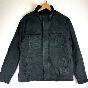 Levis Trucker Jacket Quilt Lined Black Sz XL